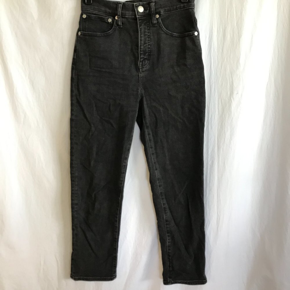 Madewell Classic Straight Leg Jeans in Washed Black